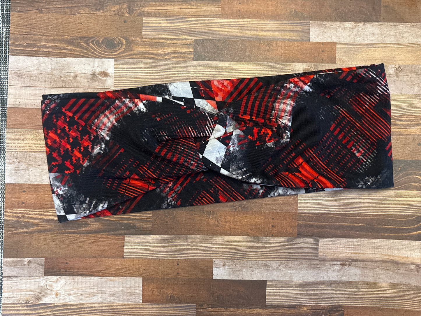 Black and Red Wide Headband