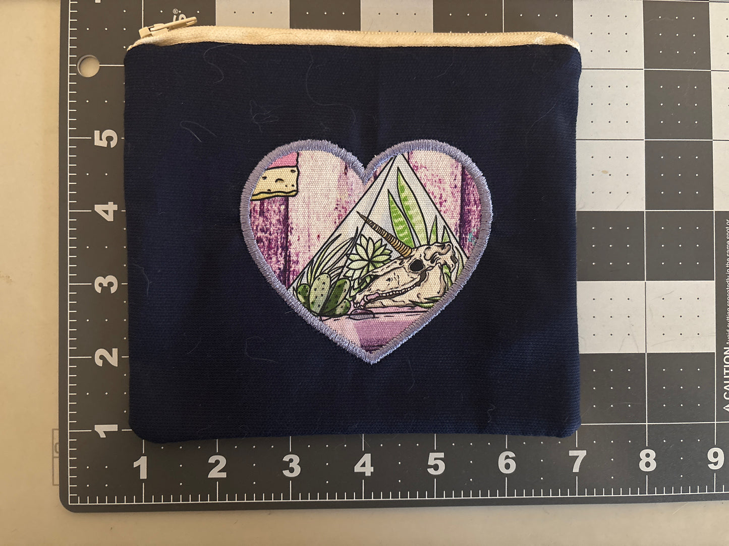 Unicorn Skull Zip Pouch
