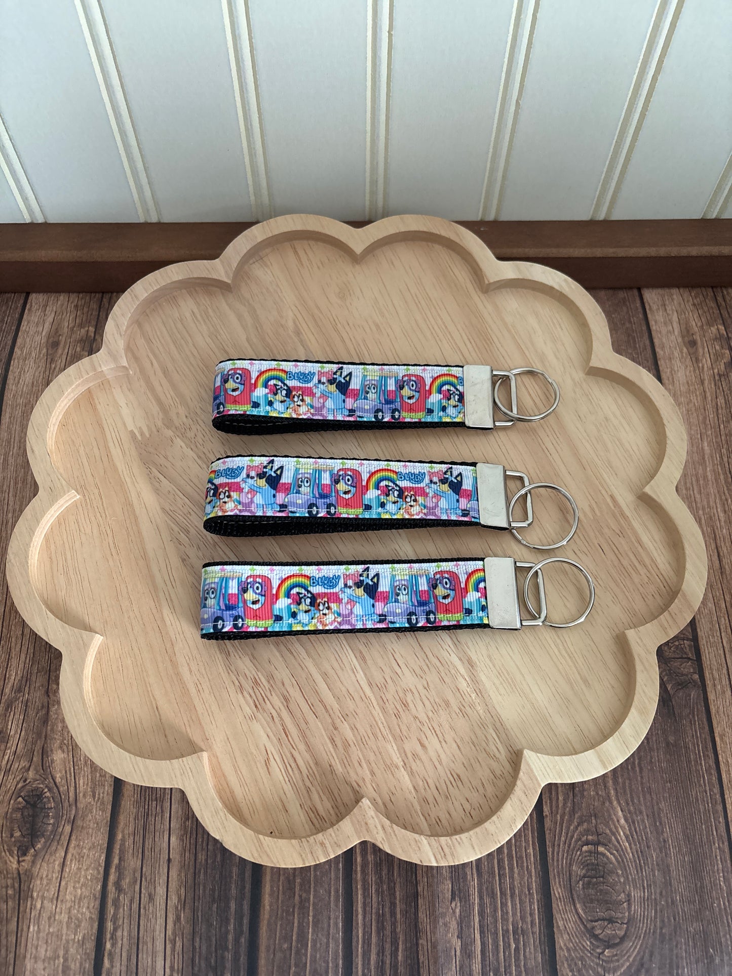 Blue Pup Family Keychain