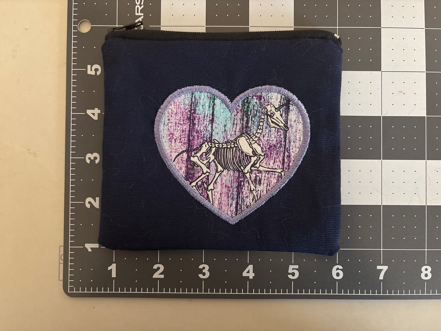 Unicorn Skeleton Zip Pouch