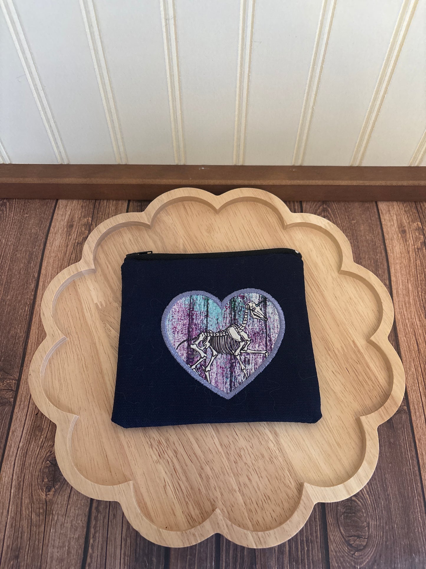 Unicorn Skeleton Zip Pouch