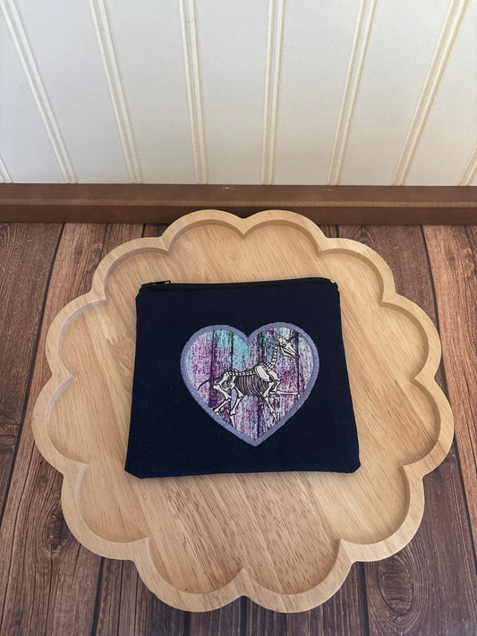 Unicorn Skeleton Zip Pouch