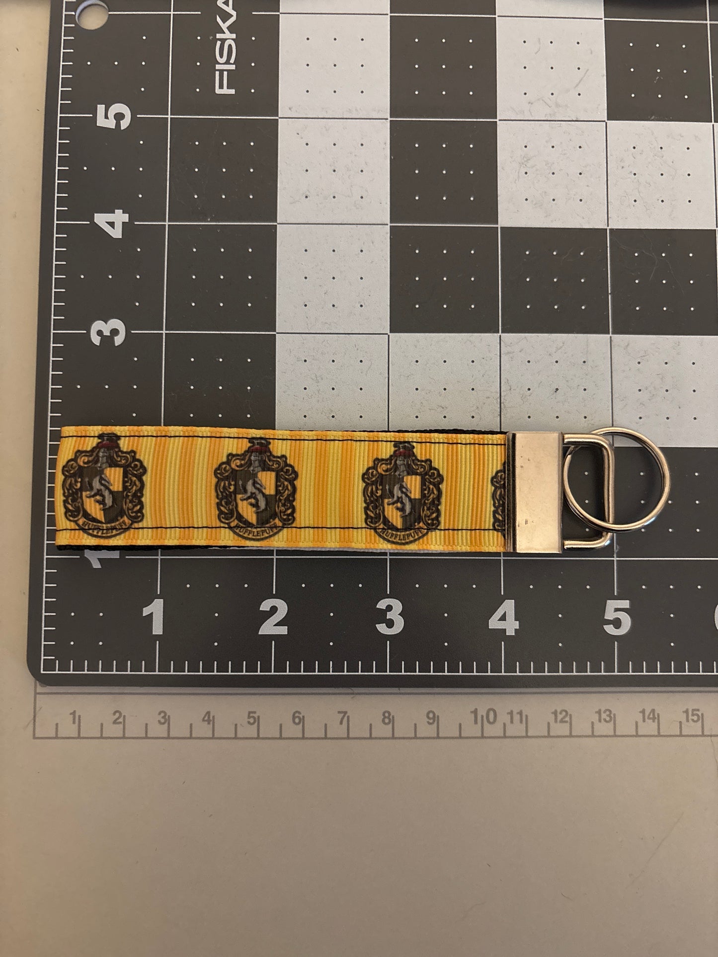 Yellow House Crest Keychain