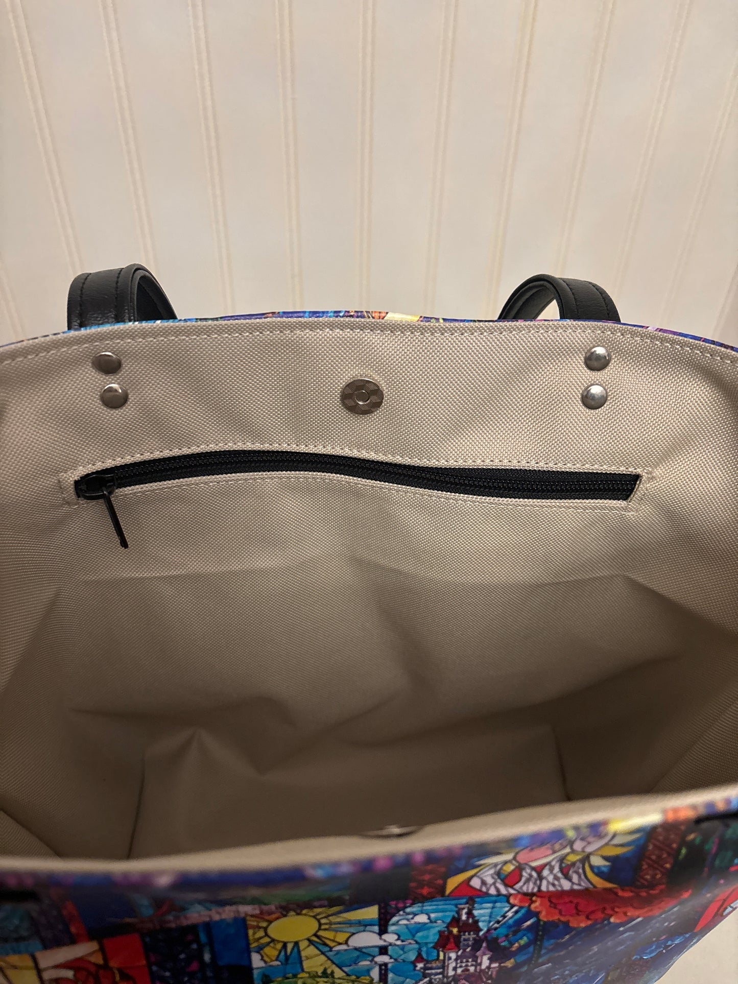 Beauty and the Beast Vinyl Tote