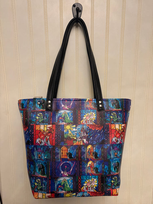 Beauty and the Beast Vinyl Tote