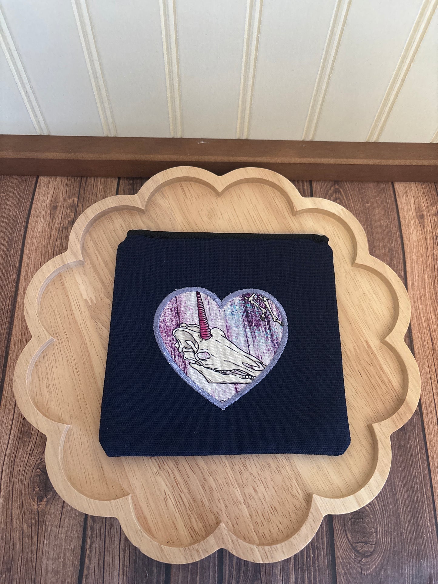 Unicorn Skull Zip Pouch