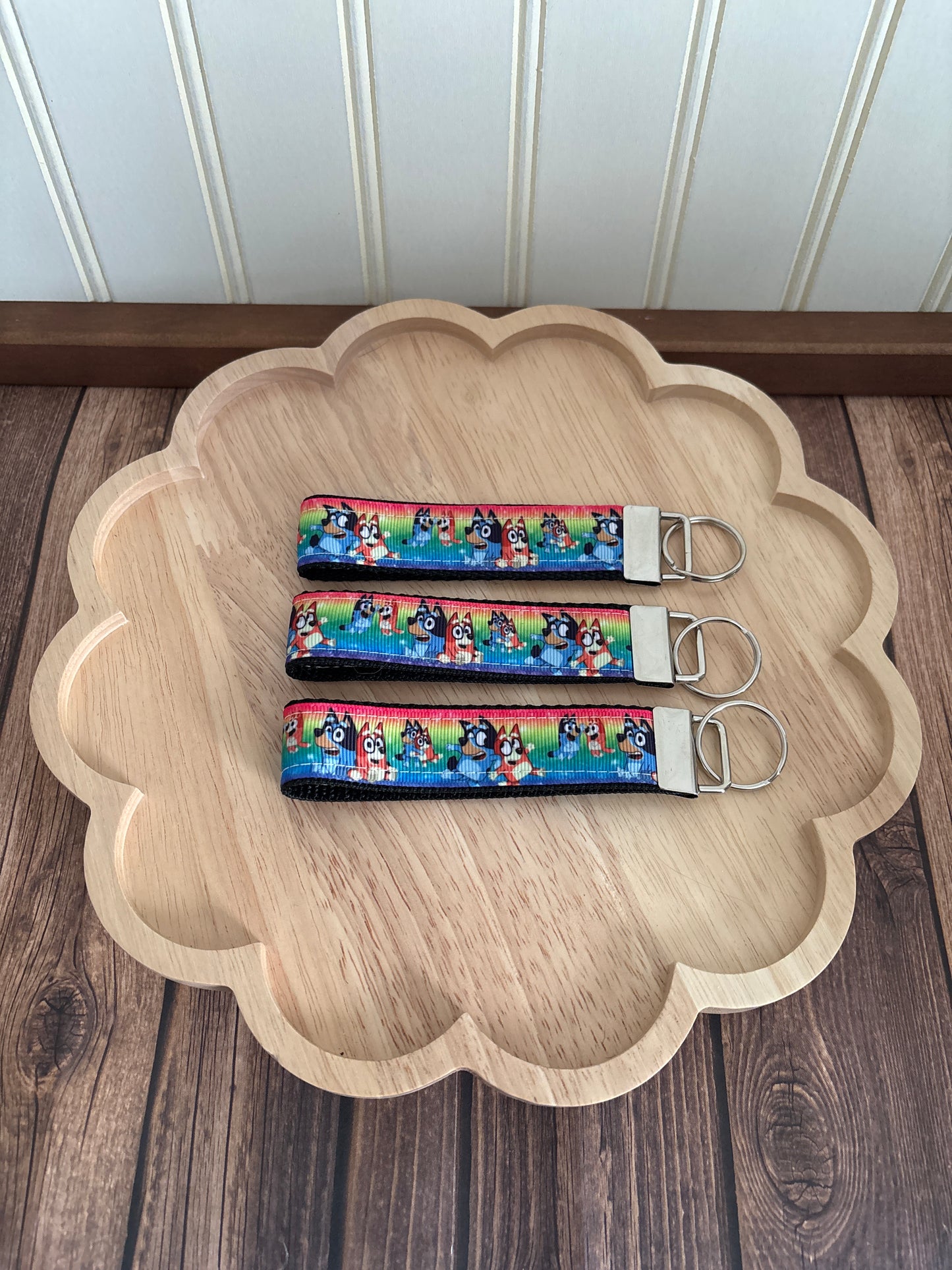 Blue Pup Family Keychain