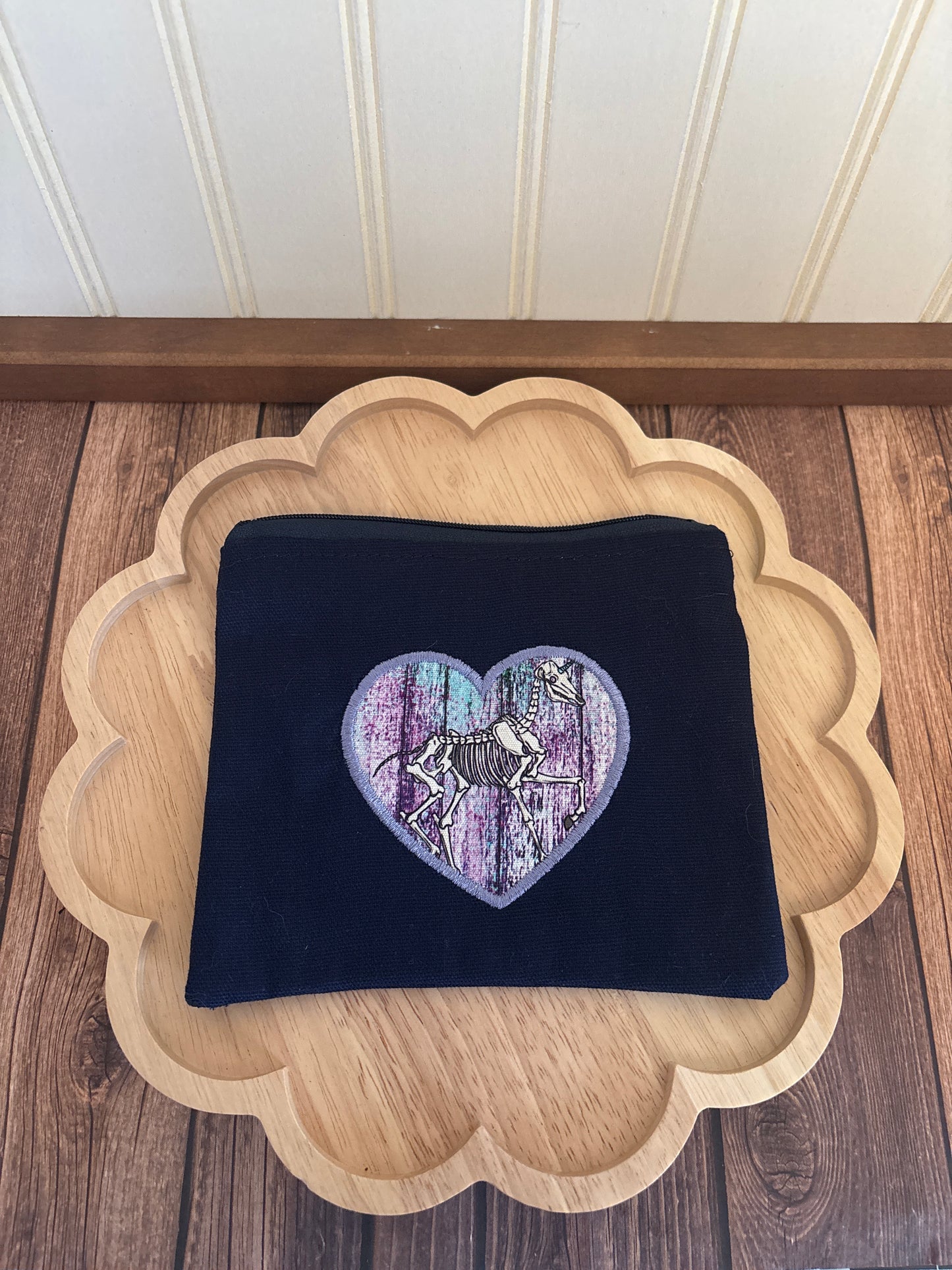 Unicorn Skeleton Zip Pouch