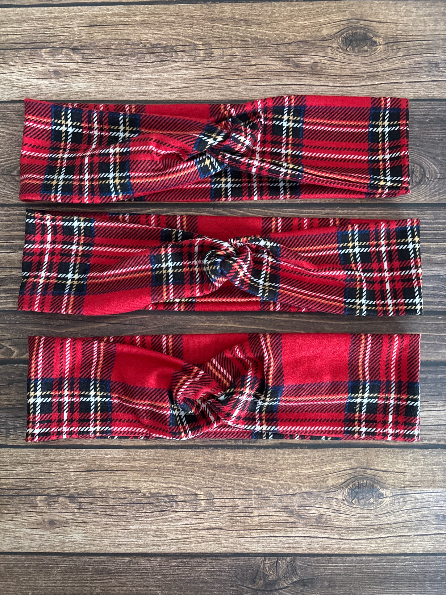 Red Plaid Headband